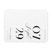 Magnet Flexible Mariage chic simple moderne Enregistrer la date (Horizontal)