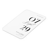 Magnet Flexible Mariage chic simple moderne Enregistrer la date (Côté Gauche)