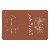 Magnet Flexible Mariage citrouille Enregistrer La Date (Horizontal)