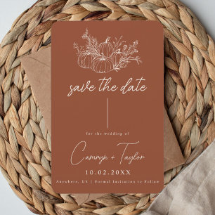 Magnet Flexible Mariage citrouille Enregistrer La Date