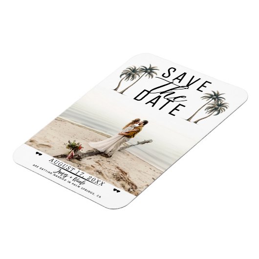 Magnet Flexible Mariage côtier de palmiers tropicaux Enregistrer l (Côté Gauche)