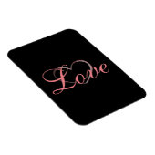 Magnet Flexible Mariage d'amour de calligraphie grise de cœur bran (Côté Droit)