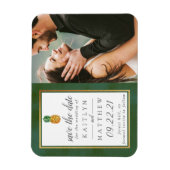 Magnet Flexible Mariage D'Ananas Tropical Enregistrer La Date (Vertical)