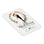 Magnet Flexible mariage d'aquarelle mariée et mariée (Côté Droit)