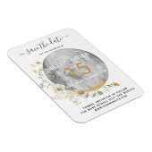 Magnet Flexible Mariage d'aquarelle or Pleine lune Fleur sauvage (Côté Droit)