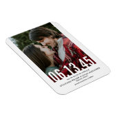 Magnet Flexible Mariage Date découpe photo verticale Enregistrer l (Côté Droit)