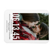 Magnet Flexible Mariage Date découpe photo verticale Enregistrer l (Horizontal)