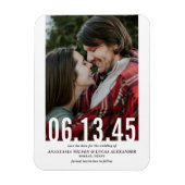 Magnet Flexible Mariage Date découpe photo verticale Enregistrer l (Vertical)
