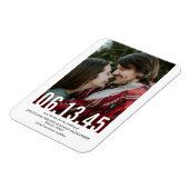 Magnet Flexible Mariage Date découpe photo verticale Enregistrer l (Côté Gauche)