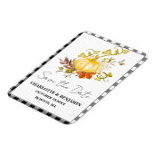 Magnet Flexible Mariage de automne Citrouille Aquarelle Enregistre (Côté Gauche)