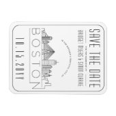 Magnet Flexible Mariage de Boston Styliszed Skyline Enregistrer la (Horizontal)