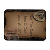 Magnet Flexible mariage de bottes de cowboy de l'ouest (Horizontal)