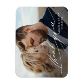 Magnet Flexible Mariage de calligraphie moderne chic photo (Vertical)