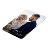 Magnet Flexible Mariage de calligraphie moderne chic photo (Côté Gauche)