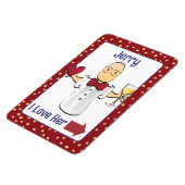 Magnet Flexible Mariage de caricatures masculines Anniversaire de  (Côté Gauche)