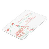 Magnet Flexible Mariage de chapelle de corail et de menthe Enregis (Côté Gauche)