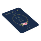 Magnet Flexible Mariage de couronne rose élégant de la marine pers (Côté Droit)