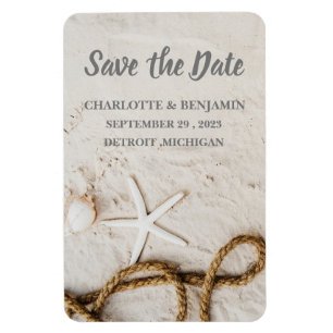 Magnet Flexible Mariage de destination tropicale sur la plage Enre