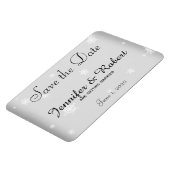 Magnet Flexible Mariage de flocon de neige blanc et argenté Enregi (Côté Gauche)