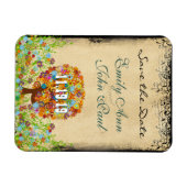 Magnet Flexible Mariage de forêt enchantée Enregistrer la date (Horizontal)