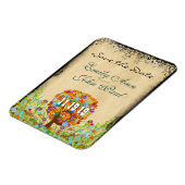 Magnet Flexible Mariage de forêt enchantée Enregistrer la date (Côté Gauche)