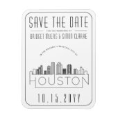 Magnet Flexible Mariage de Houston Styliszed Skyline Enregistrer l (Vertical)