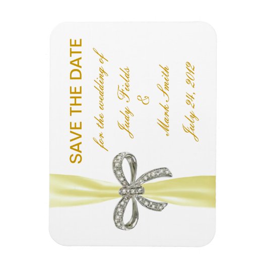 Magnet Flexible Mariage de la boîte de diamant jaune Enregistrer l (Vertical)