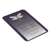 Magnet Flexible Mariage de libellules violettes foncées (Côté Droit)