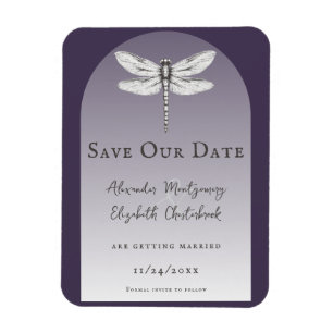 Magnet Flexible Mariage de libellules violettes foncées