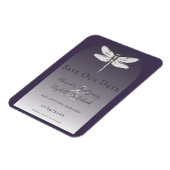 Magnet Flexible Mariage de libellules violettes foncées (Côté Gauche)