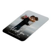 Magnet Flexible Mariage de Merci de photo de script élégant modern (Côté Gauche)