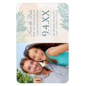Magnet Flexible Mariage de plage de sable et de palmiers (Vertical)