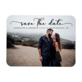 Magnet Flexible Mariage de script moderne Enregistrer la date (Horizontal)