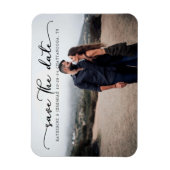 Magnet Flexible Mariage de script moderne Enregistrer la date (Vertical)