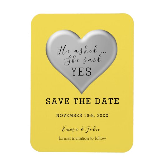 Magnet Flexible Mariage De Script Moderne Enregistrer La Date Invi (Vertical)