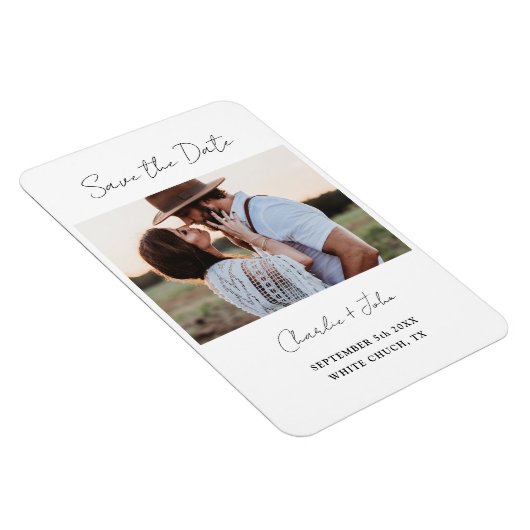 Magnet Flexible Mariage de script moderne minimal Enregistrer l'ai (Côté Droit)
