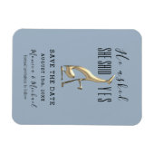 Magnet Flexible Mariage De Script Simple Enregistrer L'Invitation (Horizontal)