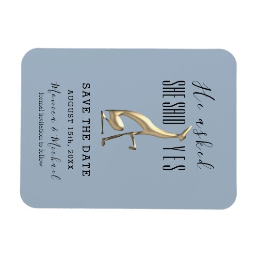 Magnet Flexible Mariage De Script Simple Enregistrer L'Invitation  (Horizontal)