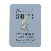 Magnet Flexible Mariage De Script Simple Enregistrer L'Invitation  (Vertical)