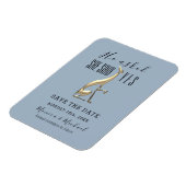 Magnet Flexible Mariage De Script Simple Enregistrer L'Invitation (Côté Gauche)