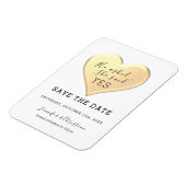 Magnet Flexible Mariage De Script Simple Enregistrer L'Invitation (Côté Gauche)