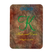 Magnet Flexible Mariage de texture rouge de bronze (Vertical)