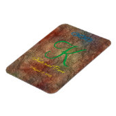 Magnet Flexible Mariage de texture rouge de bronze (Côté Gauche)