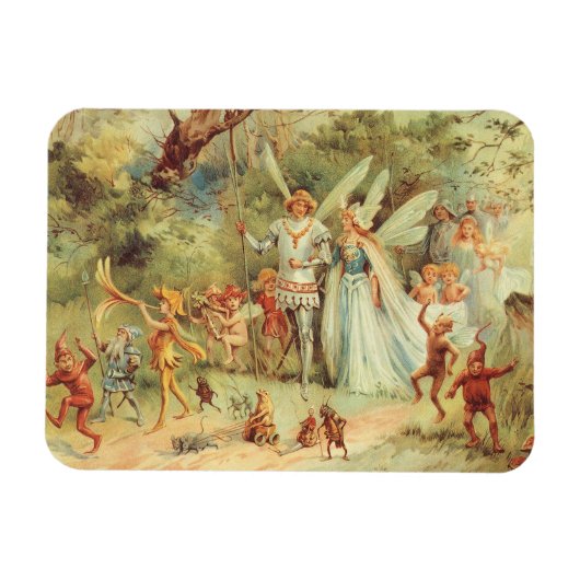 Magnet Flexible Mariage de Thumbelina et du Prince, Contes de Fées (Horizontal)