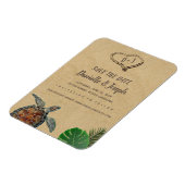 Magnet Flexible Mariage de tortue marine de plage tropicale Enregi (Côté Gauche)