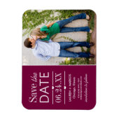 Magnet Flexible Mariage des Coeurs de Bourgogne moderne Photo Enre (Vertical)