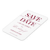 Magnet Flexible Mariage Design Moderne Enregistrer La Date Non Pho (Côté Gauche)