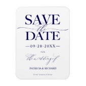 Magnet Flexible Mariage Design Moderne Enregistrer La Date Non Pho (Vertical)