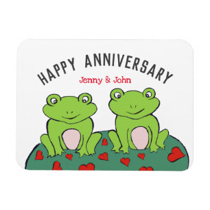 Magnet Flexible Mariage du couple de grenouilles