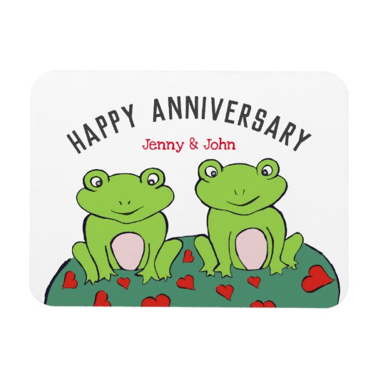 Magnet Flexible Mariage du couple de grenouilles (Horizontal)